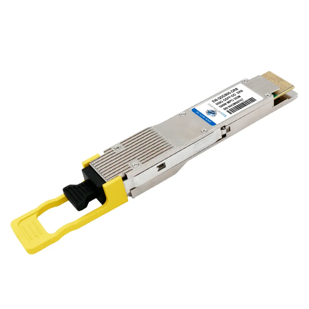 [EN-QDD800-DR8-M16] QSFP-DD 800G DR8 transceiver, 1xMPO-16, SMF 1310nm, up to 500m, pull tab