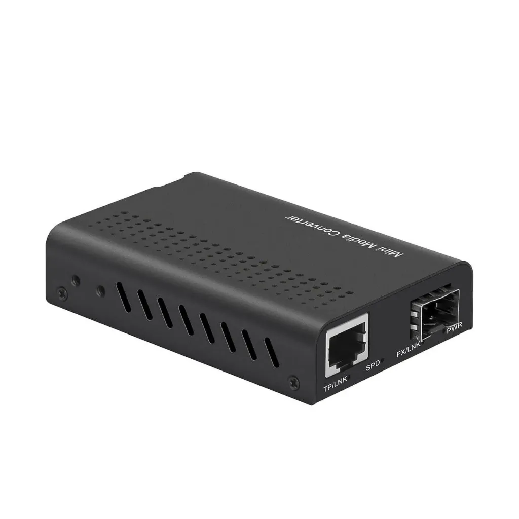 Unmanaged Media Converter 100M/1G/2.5G/5G/10G Copper to SFP+ slot
